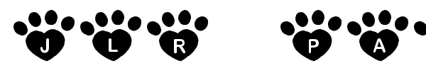 JLR Pawrty Hearty font preview